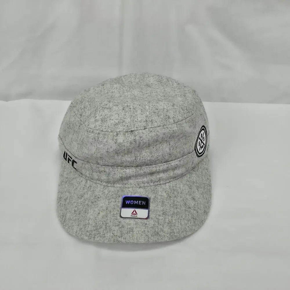 Reebok UFC Womens Military Cadet Hat OSFA Gray Wool Blend Snapback Streetwear